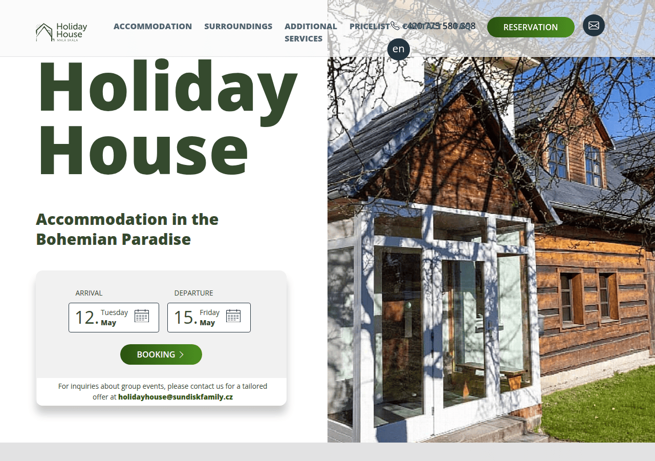 Screenshot of holiday-house.cz