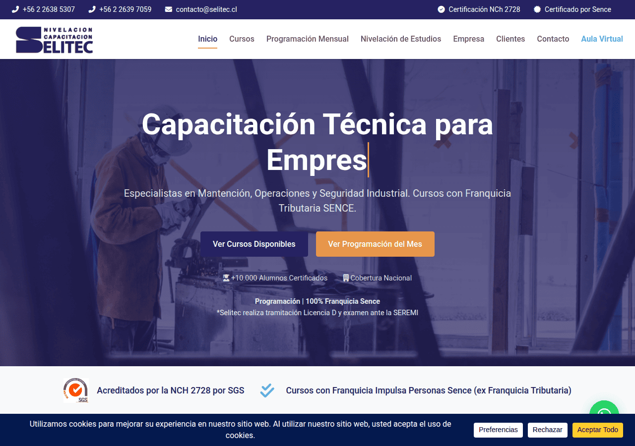 Screenshot of selitec.cl