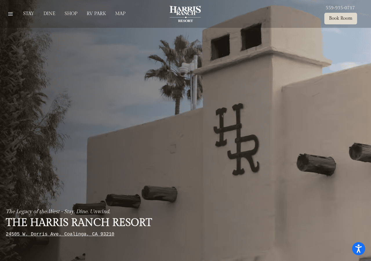 Screenshot of harrisranch.com