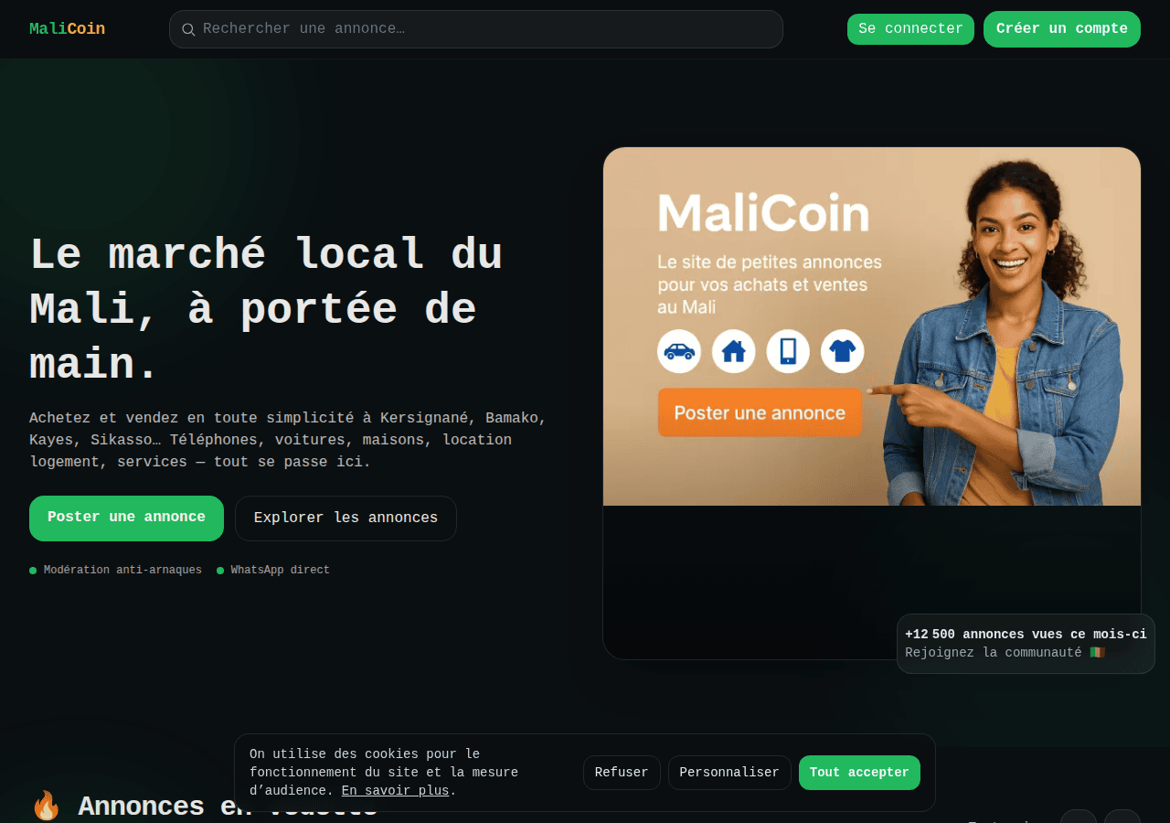 Screenshot of malicoin.fr