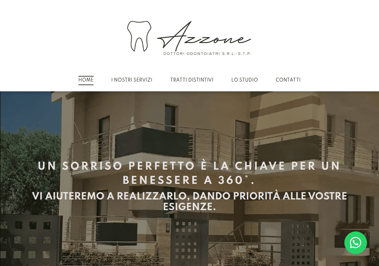 Screenshot of azzonedottoriodontoiatri.com