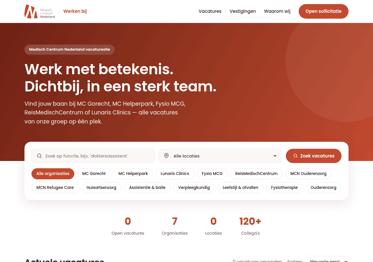 Screenshot of mcn-jobs.nl