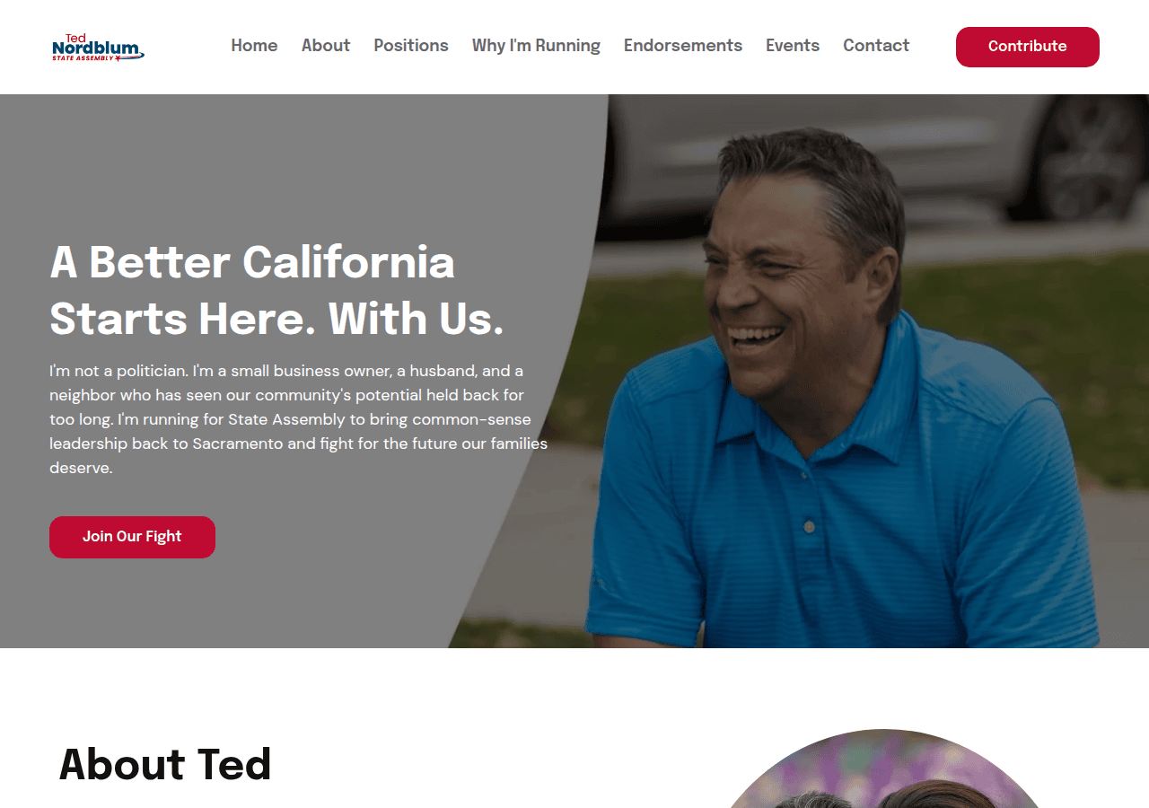 Screenshot of tednordblum.com