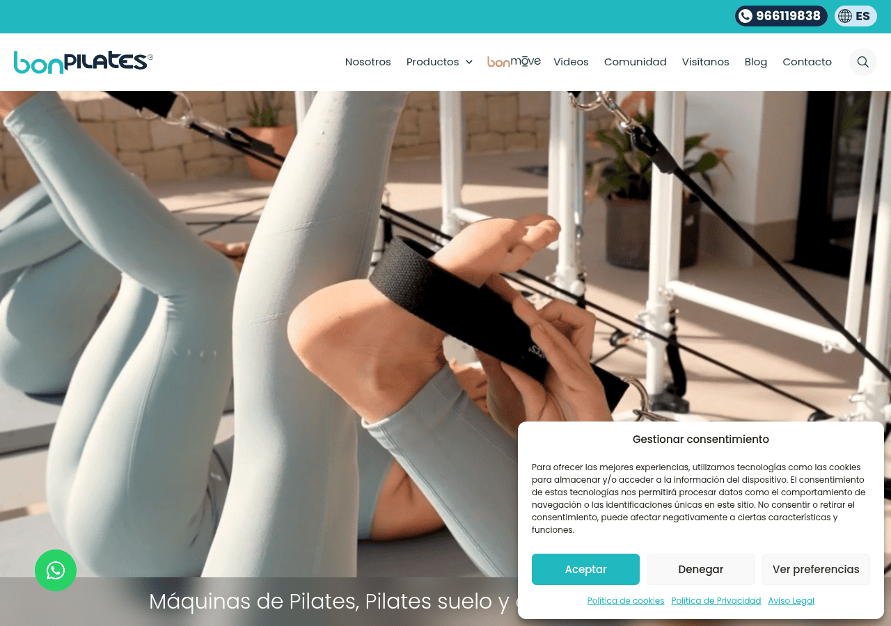 Screenshot of bonpilates.com