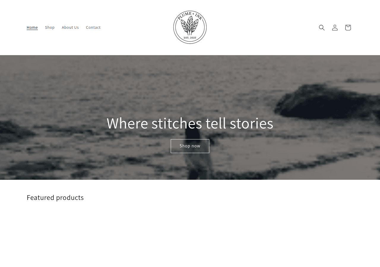 Screenshot of plumeandink.com