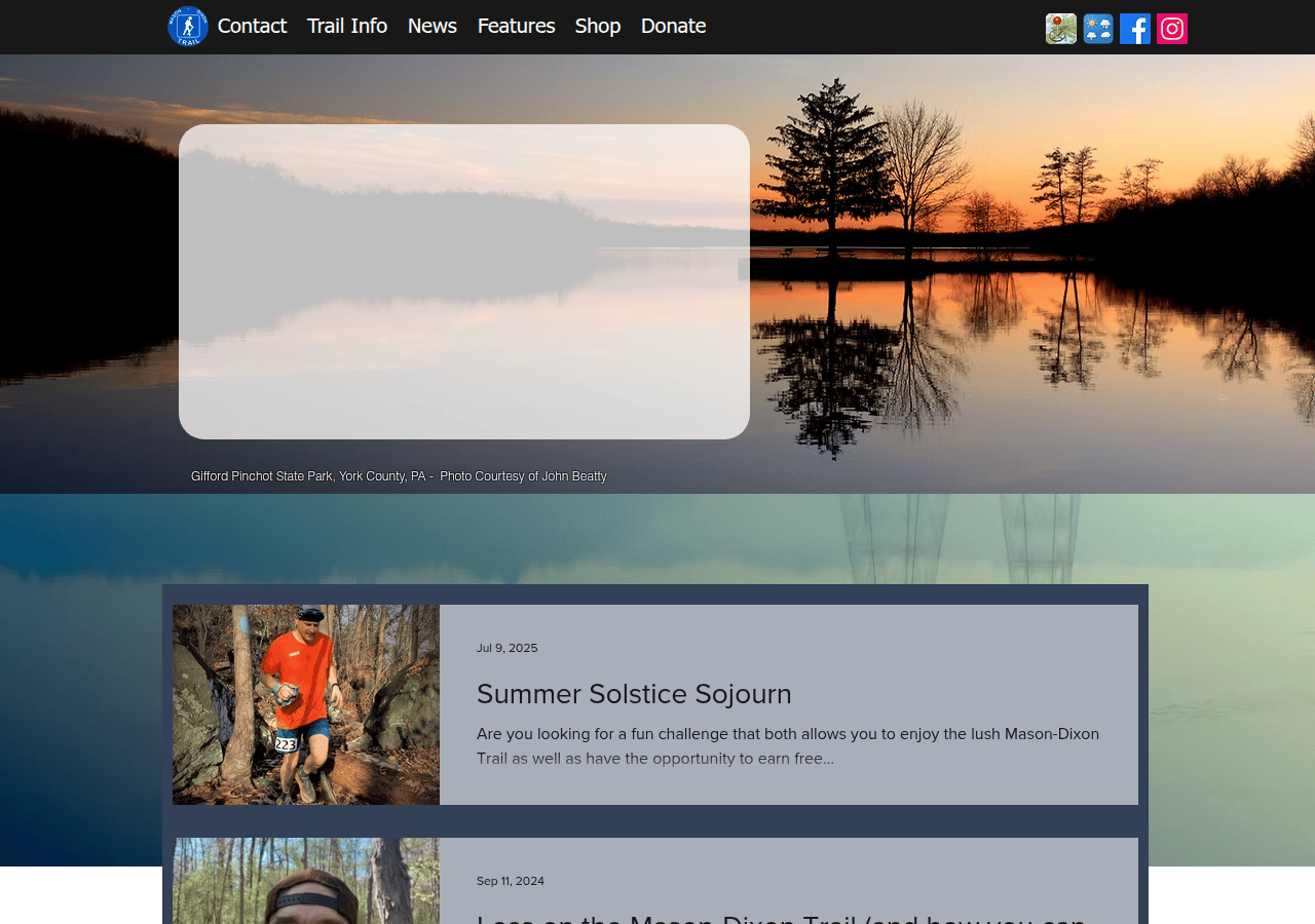 Screenshot of masondixontrail.wixsite.com