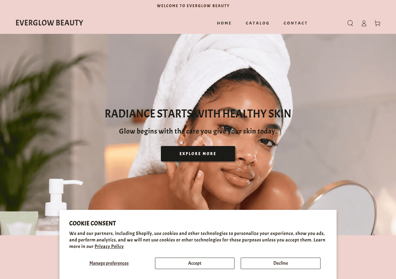 Screenshot of everbeautyshop.com