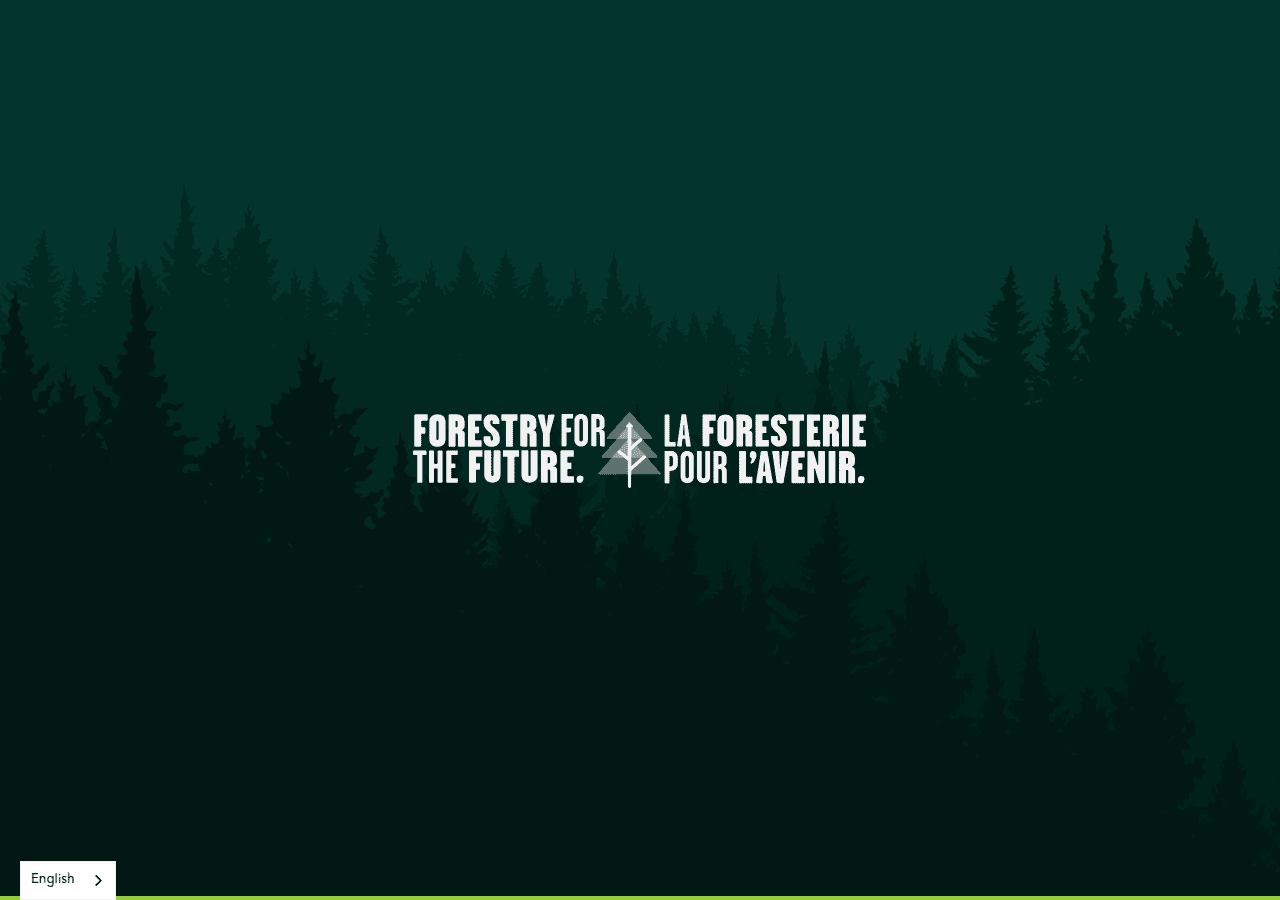 Screenshot of forestryforthefuture.ca