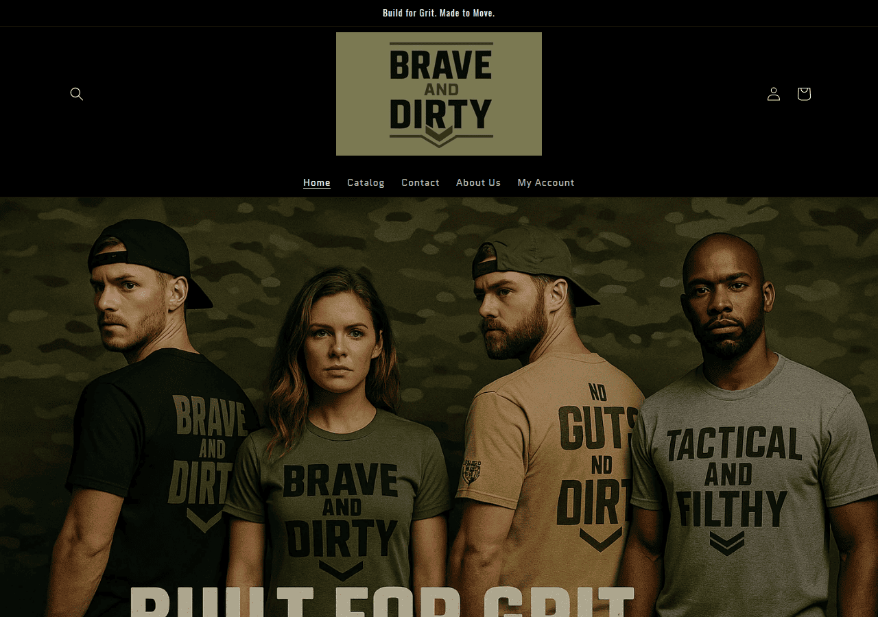 Screenshot of braveanddirty.com