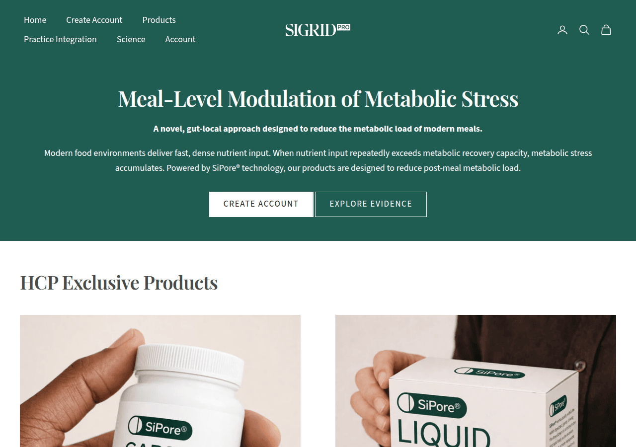 Screenshot of sigridpro.com