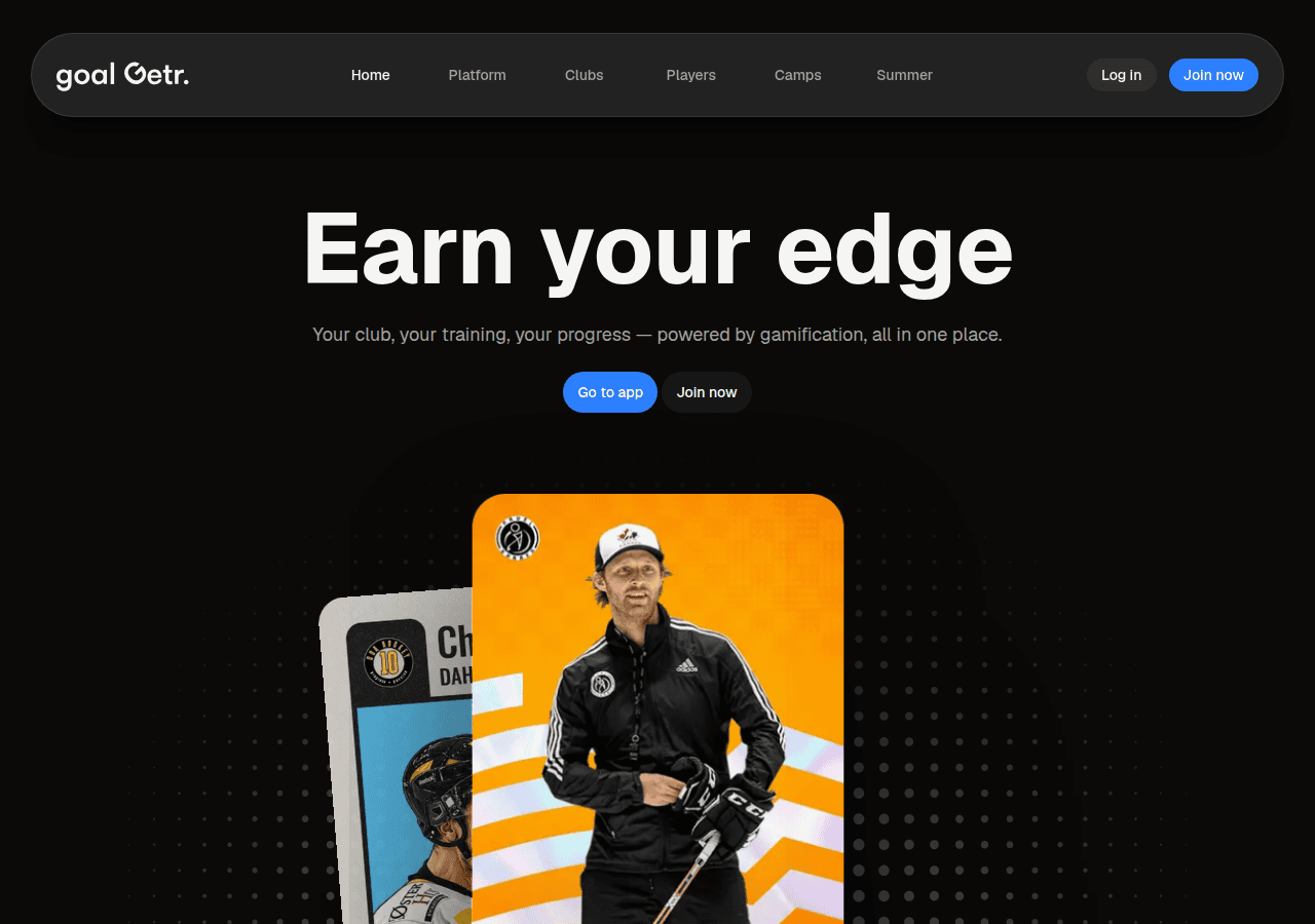Screenshot of goalgetr.co