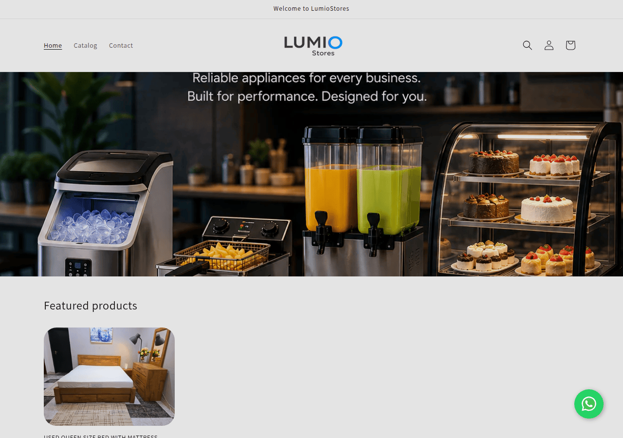 Screenshot of lumiostores.com