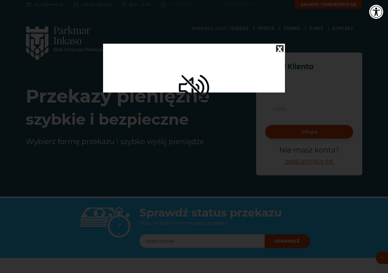 Screenshot of e-mip.pl