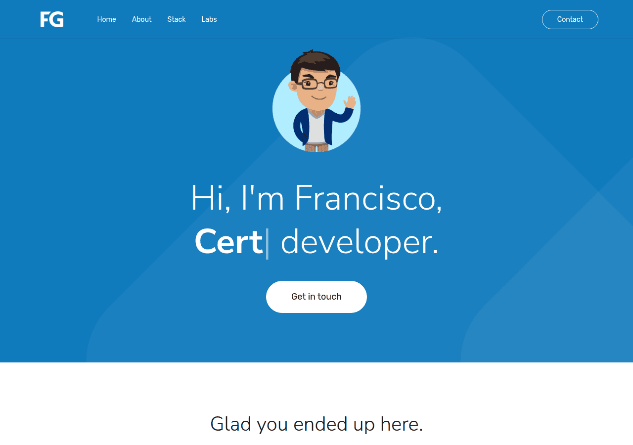 Screenshot of franciscog.ca