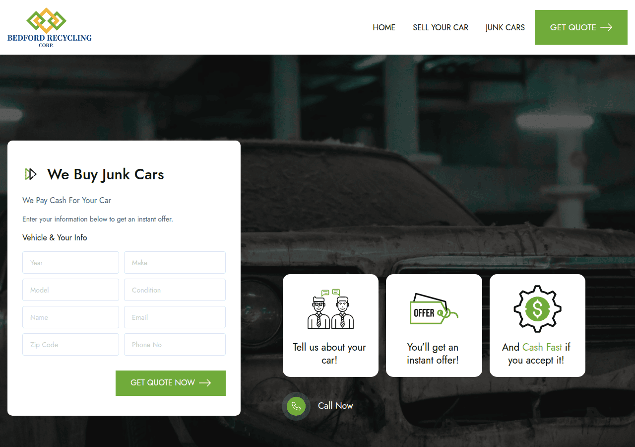 Screenshot of bedfordrecyclingcorp.com