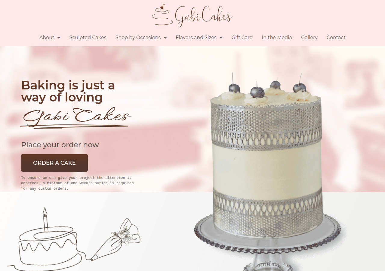 Screenshot of gabicakes.shop