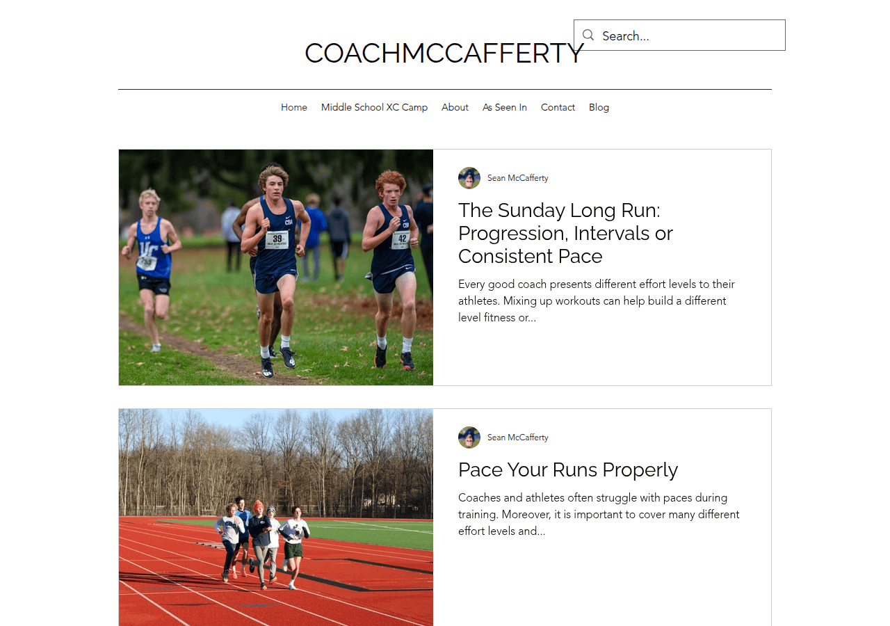 Screenshot of coachseanmccaff.com
