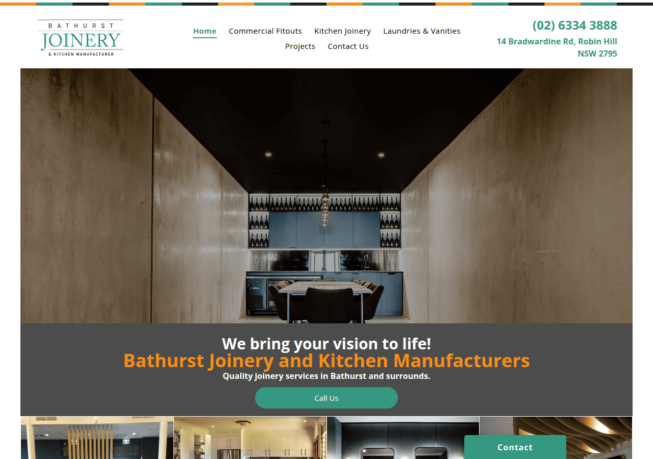 Screenshot of bathurstjoinery.com.au
