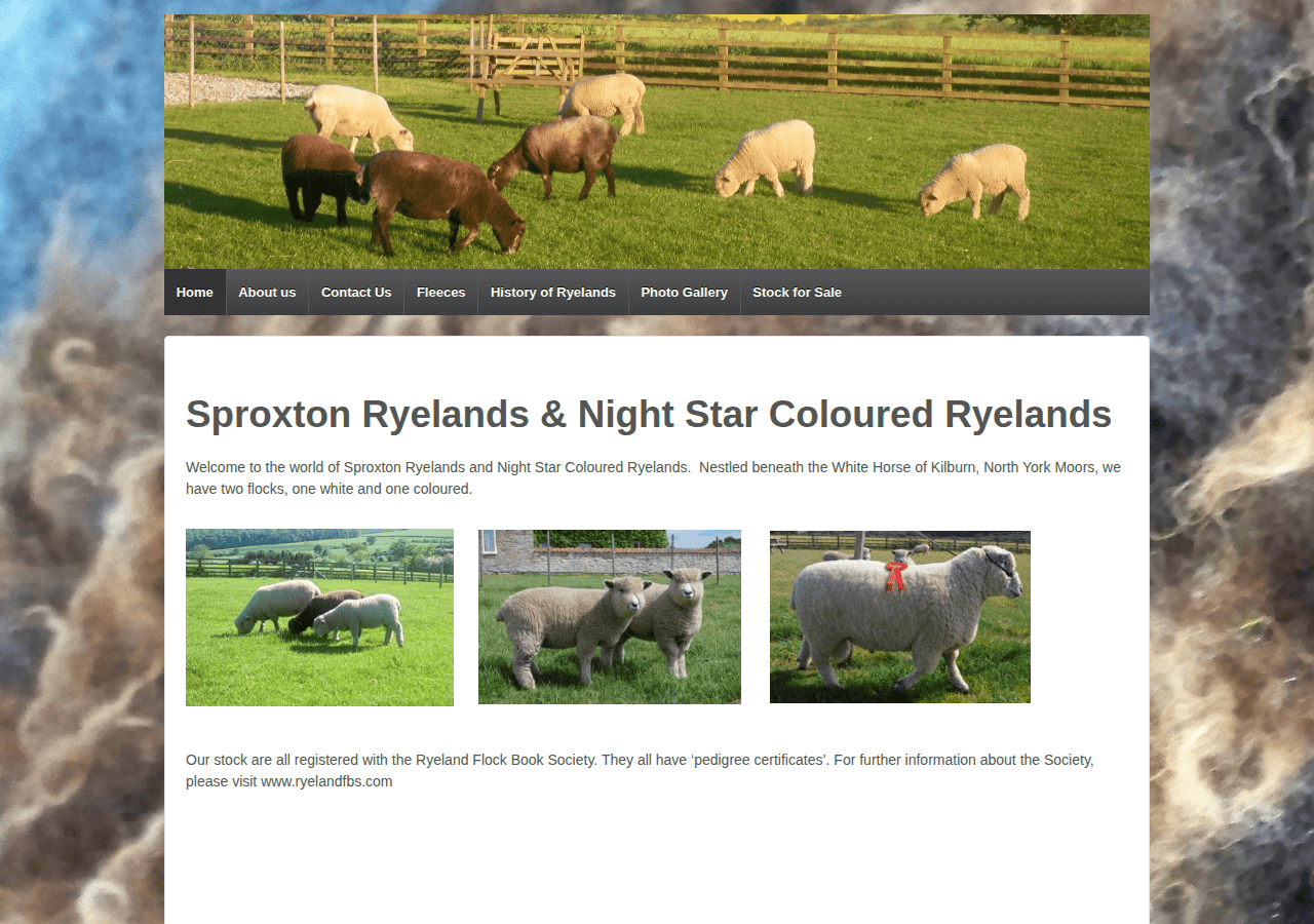 Screenshot of ryeland-sheep.co.uk