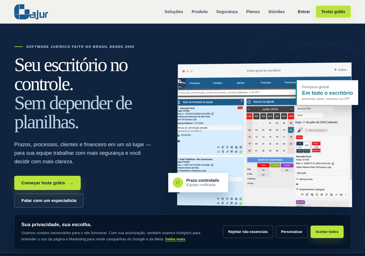 Screenshot of ajur.com.br