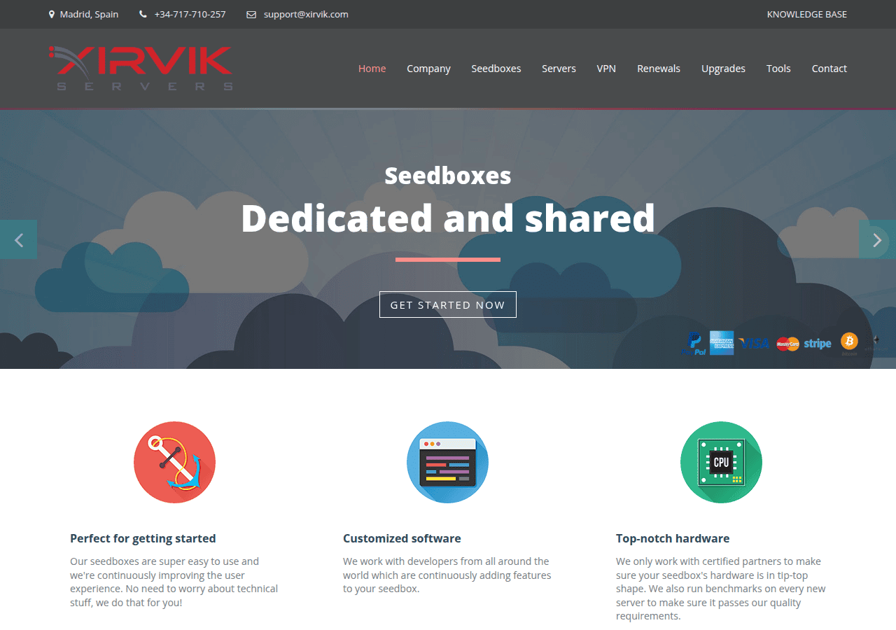Screenshot of xirvik.com