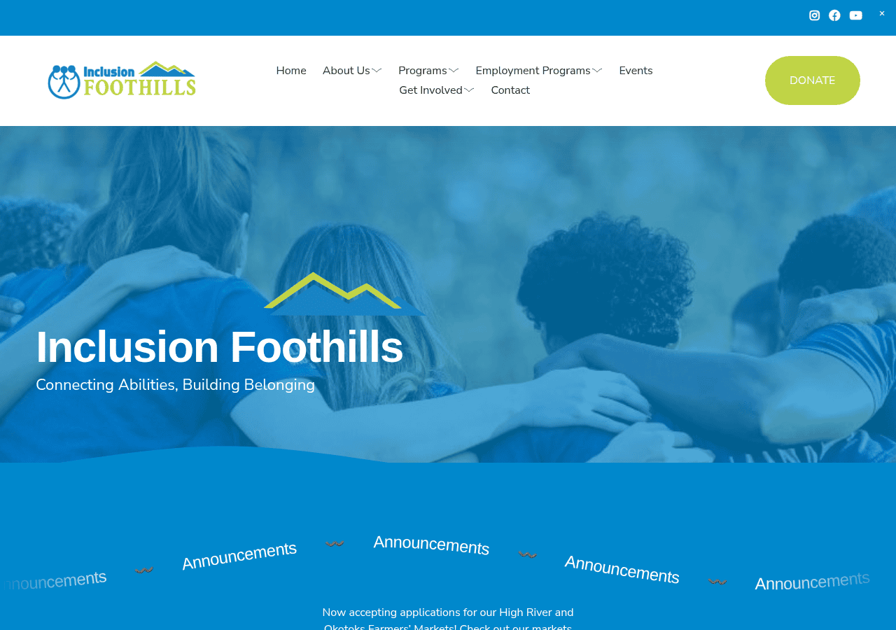 Screenshot of inclusionfoothills.org