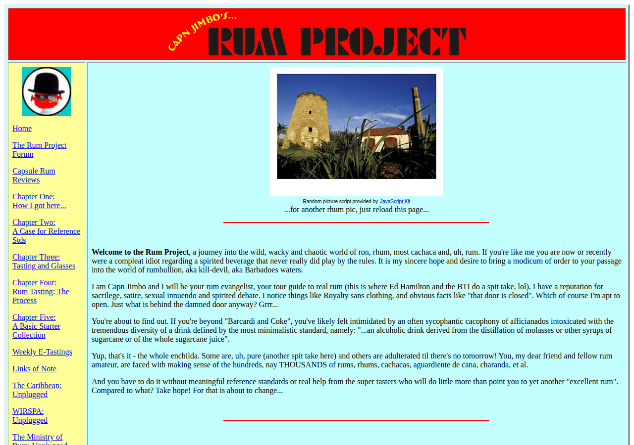Screenshot of rumproject.com