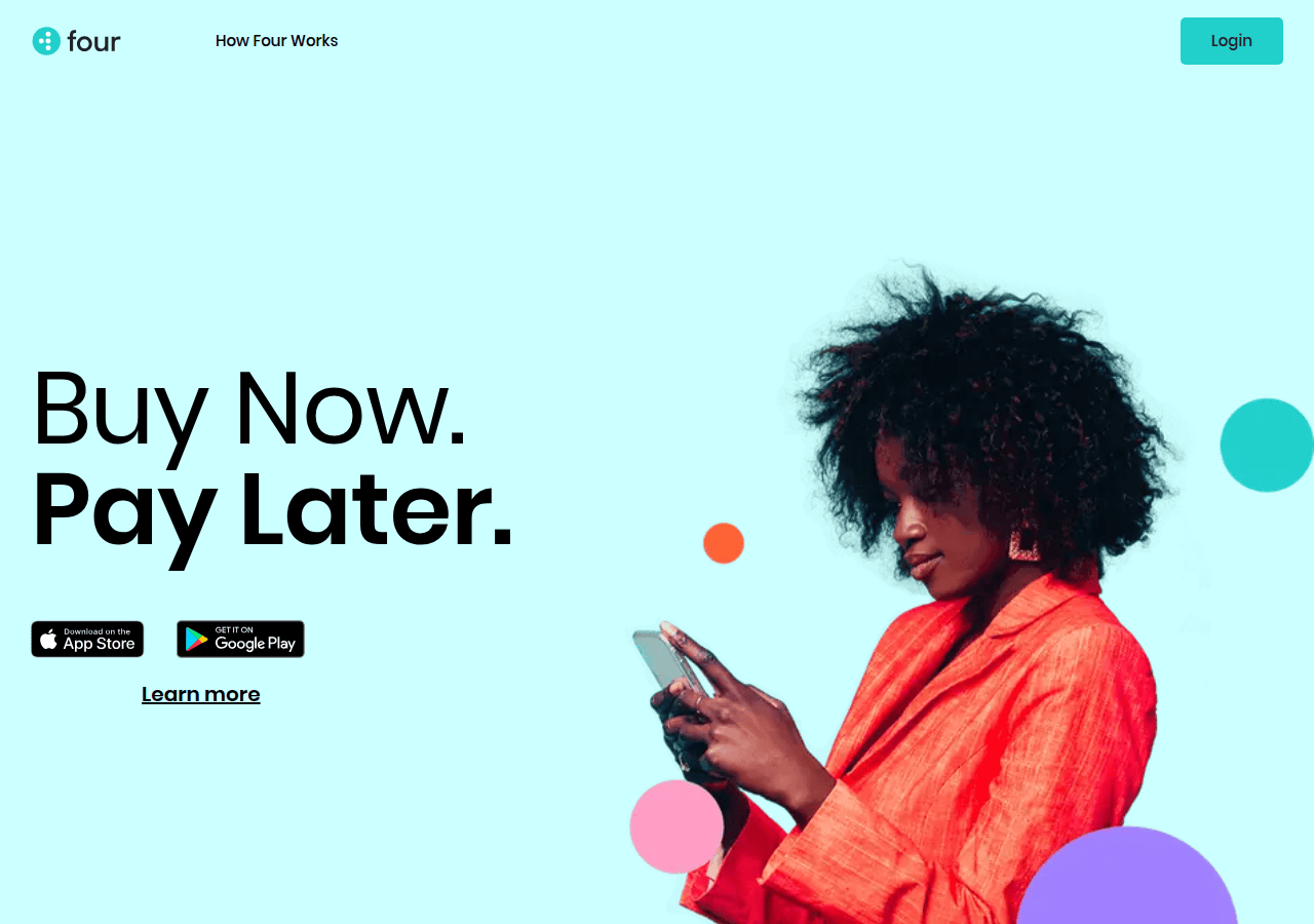 Screenshot of paywithfour.com