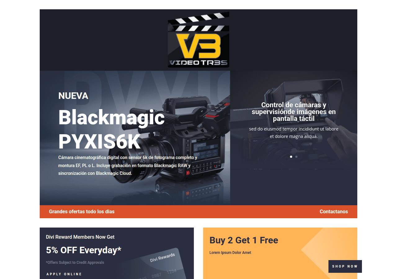 Screenshot of videotres.com.mx