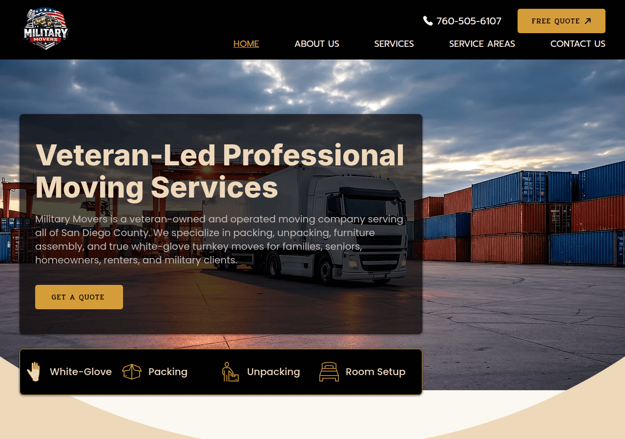 Screenshot of military-movers.com