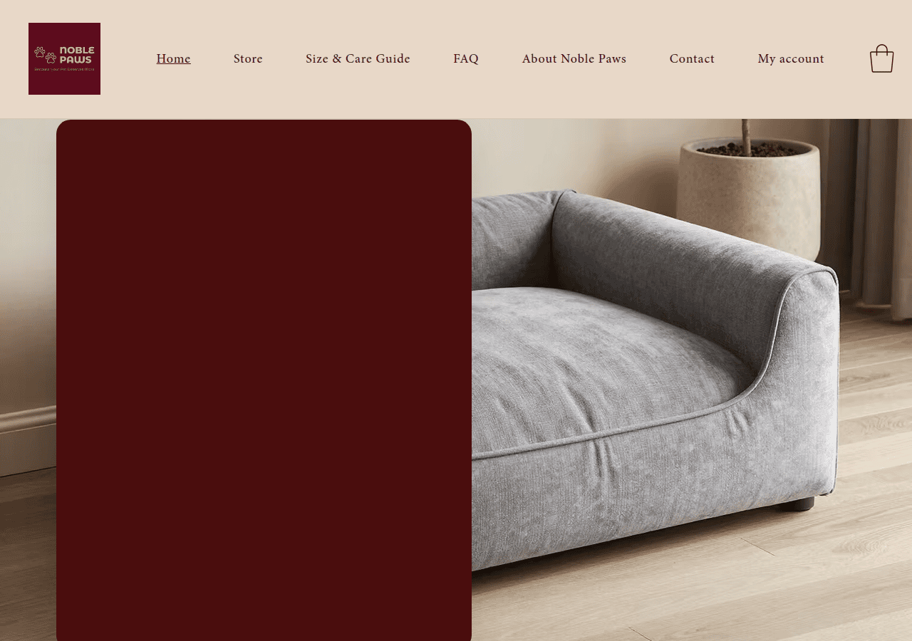 Screenshot of noblepawsshop.com