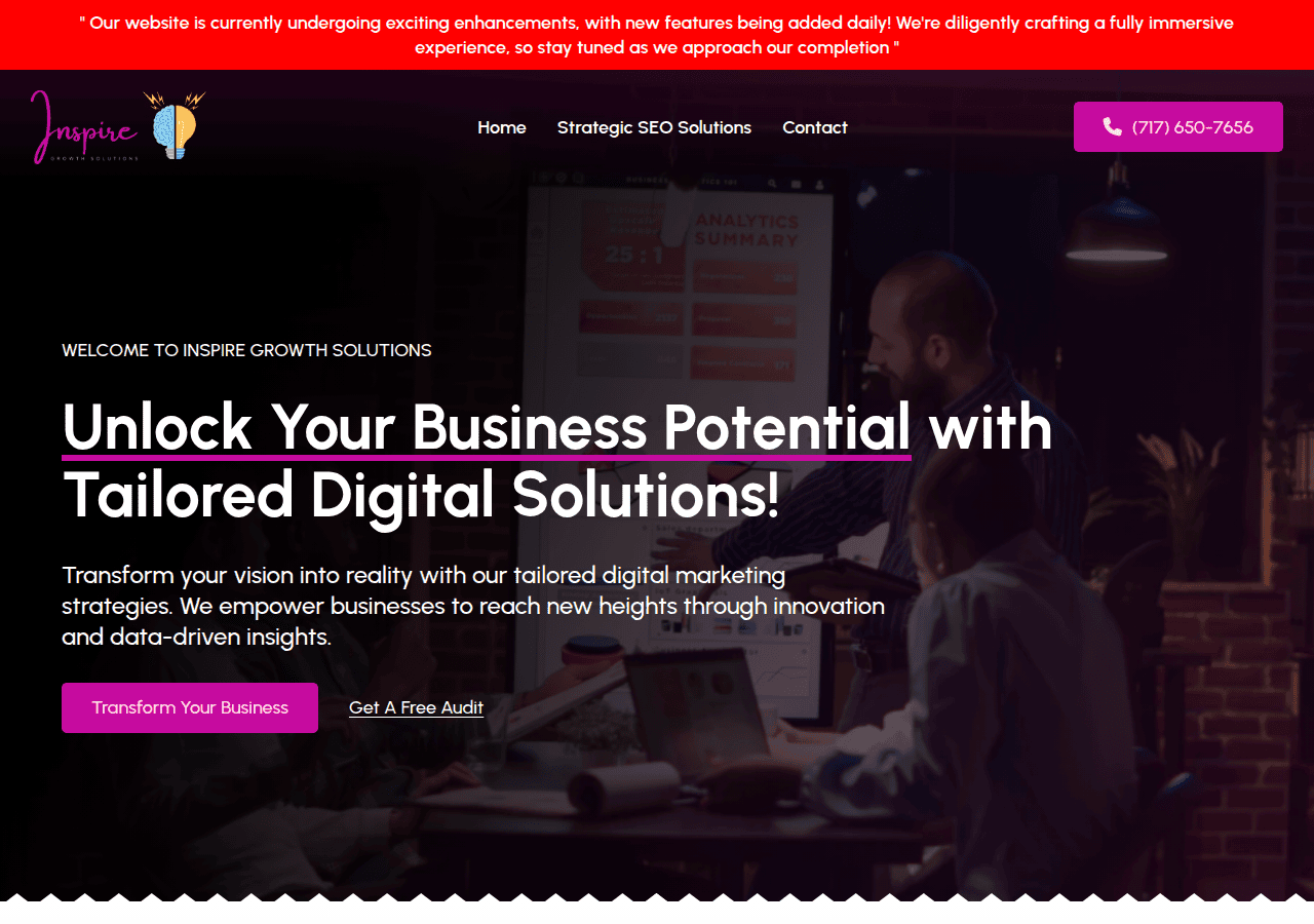 Screenshot of inspiregrowthsolutions.com