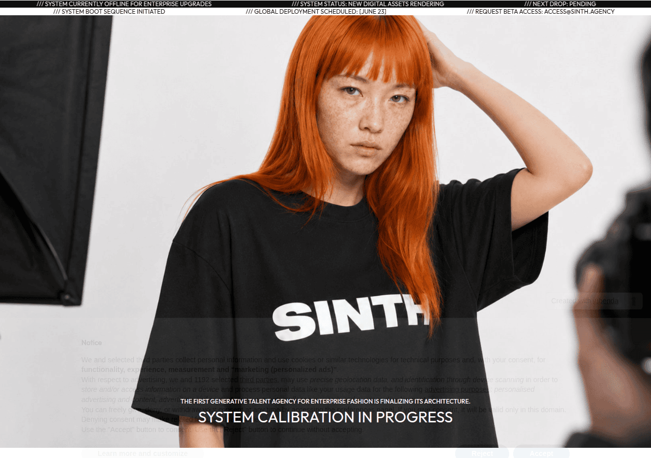 Screenshot of sinth.agency