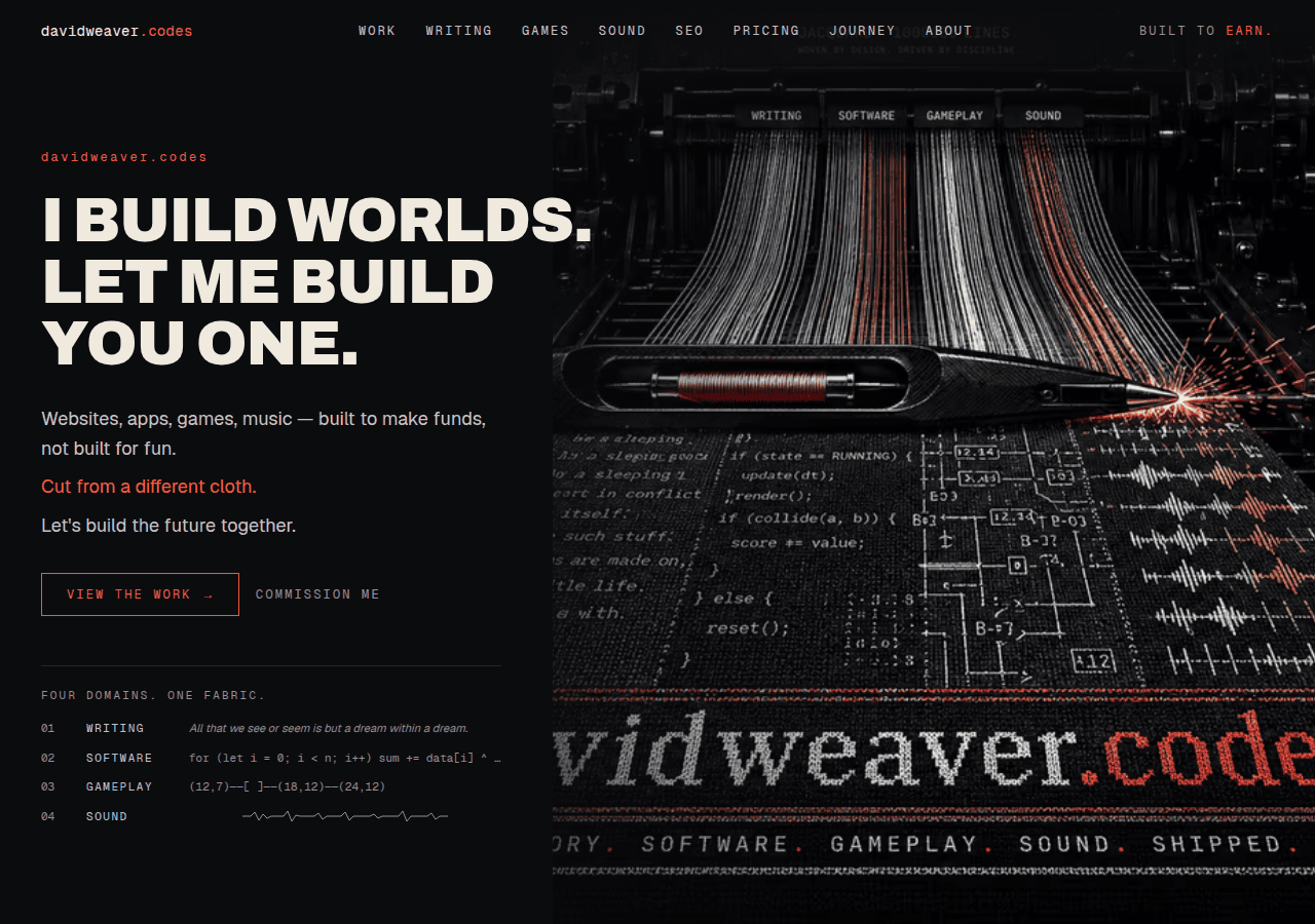 Screenshot of davidweaver.codes