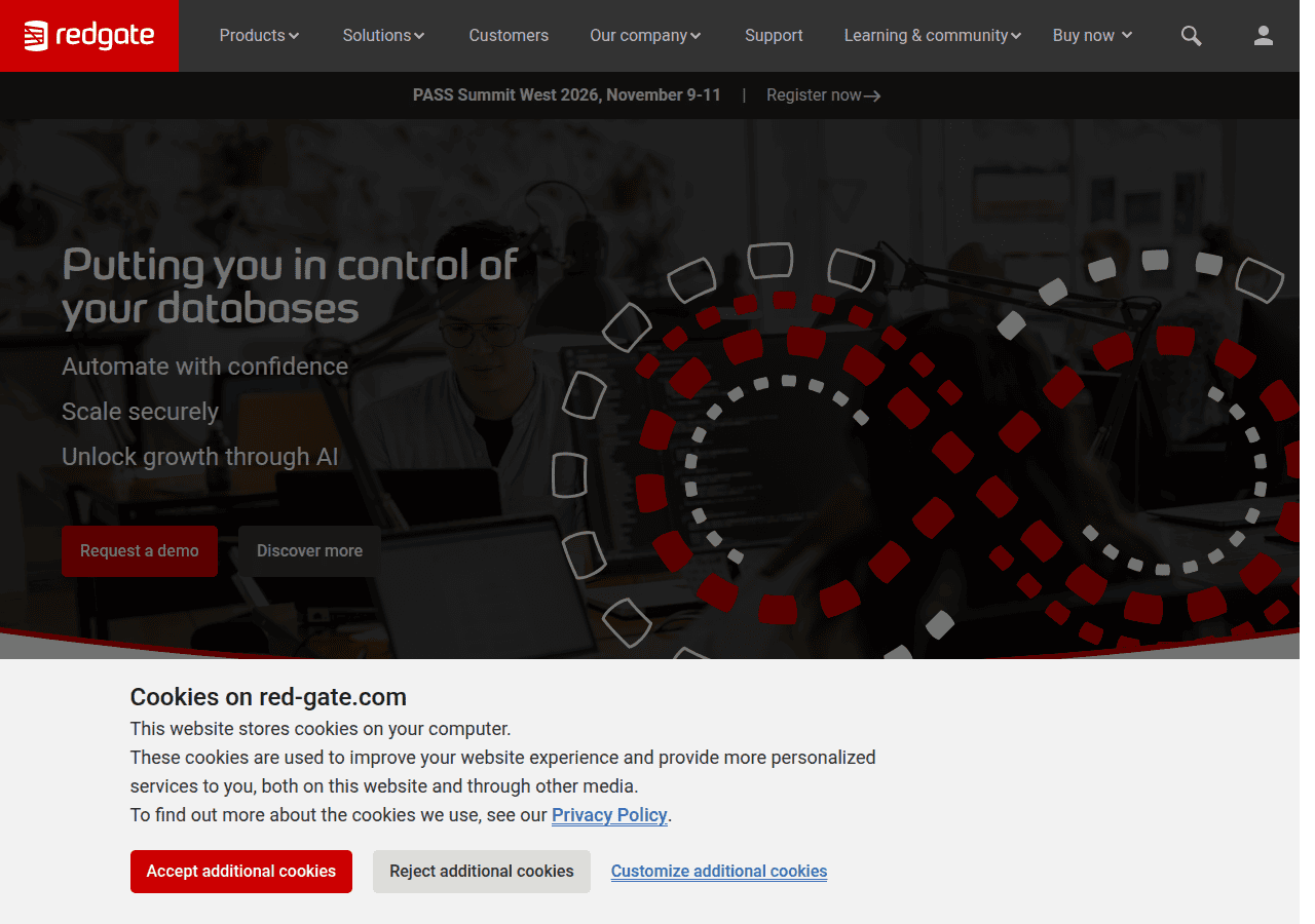 Screenshot of red-gate.com