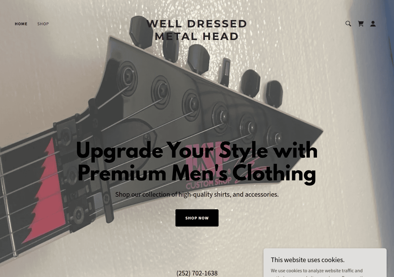 Screenshot of welldressedmetalhead.com
