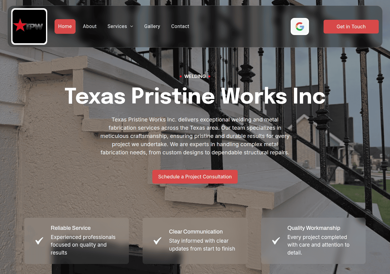 Screenshot of texaspristine.net