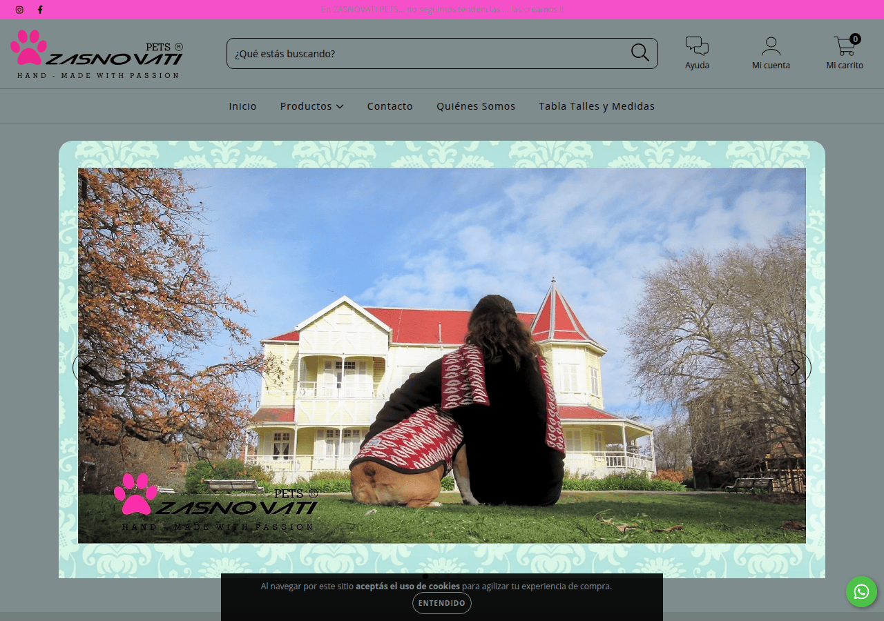 Screenshot of zasnovatipets.com.ar