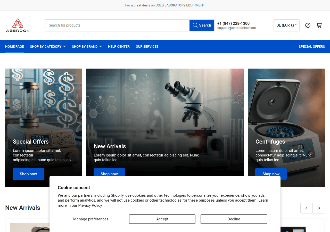 Screenshot of aberdonlab.com