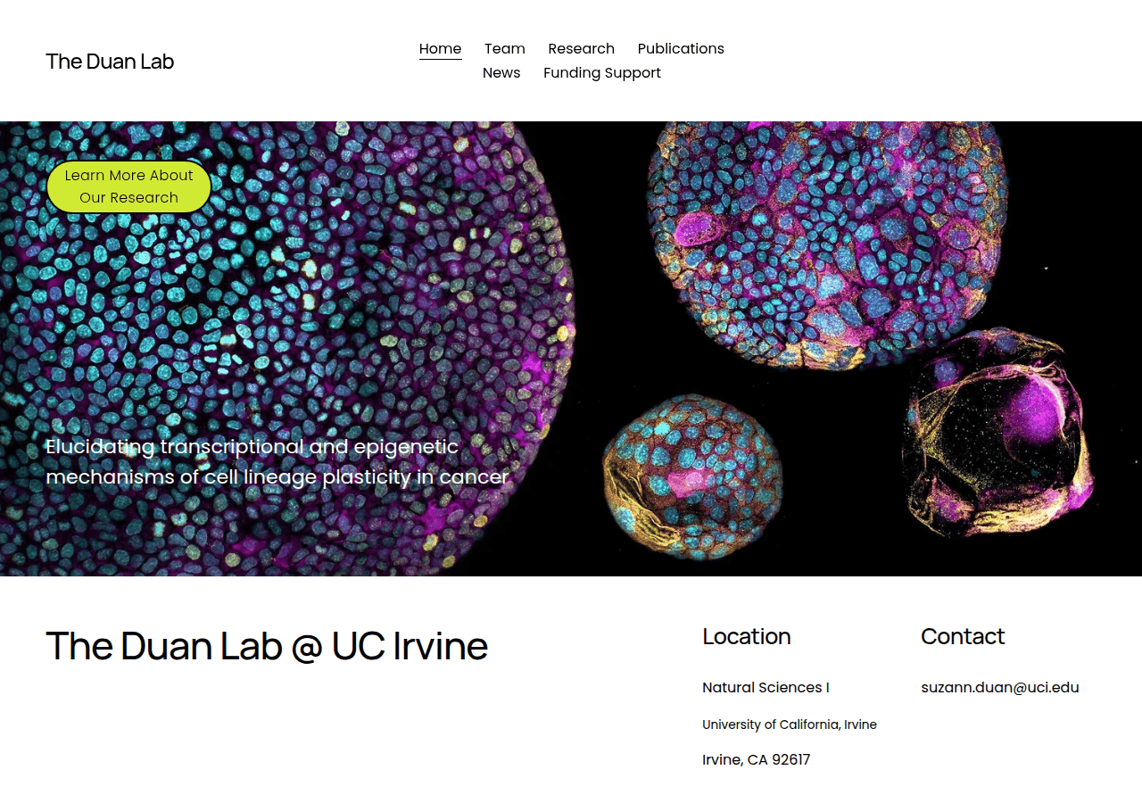 Screenshot of duanlab.org
