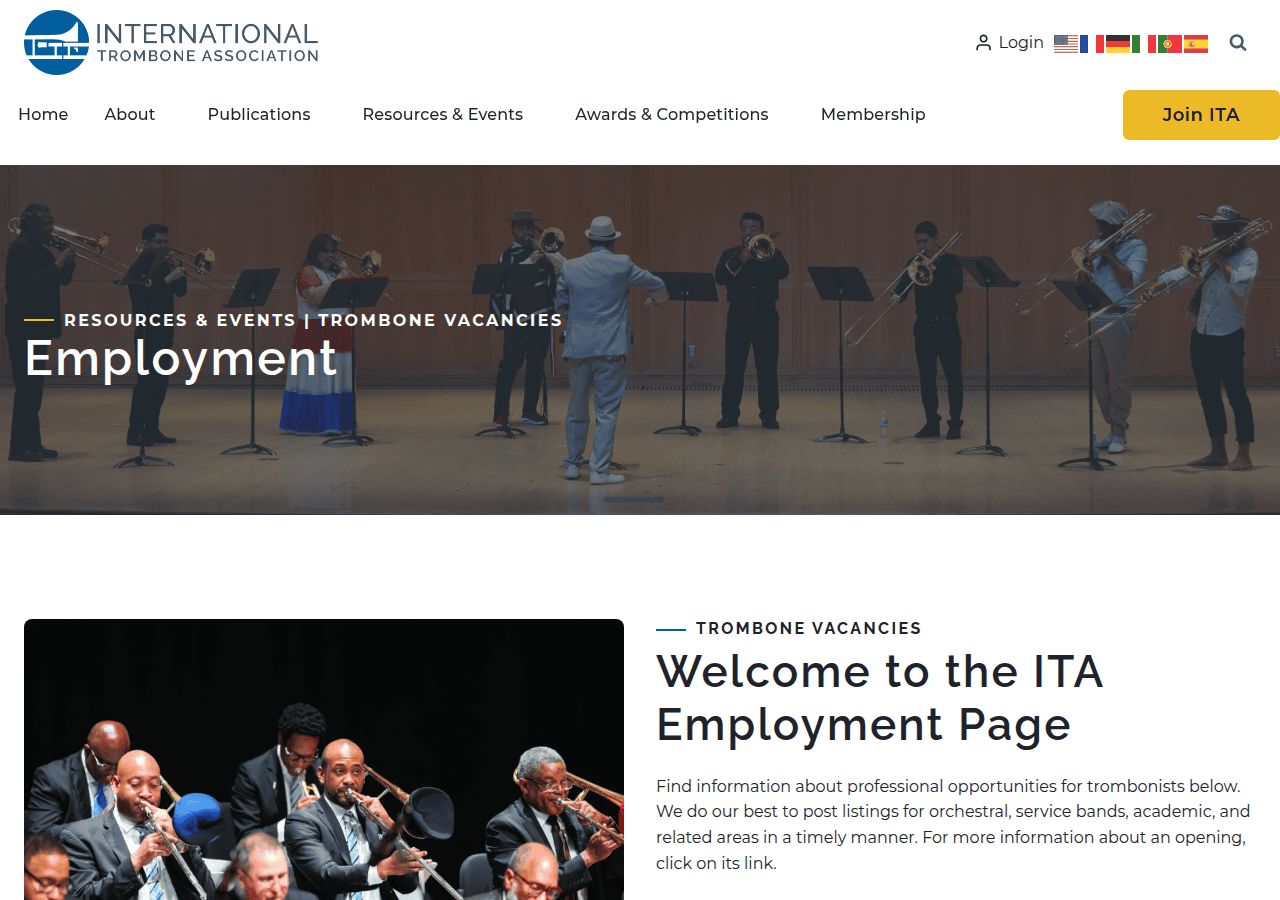 Screenshot of trombone.net