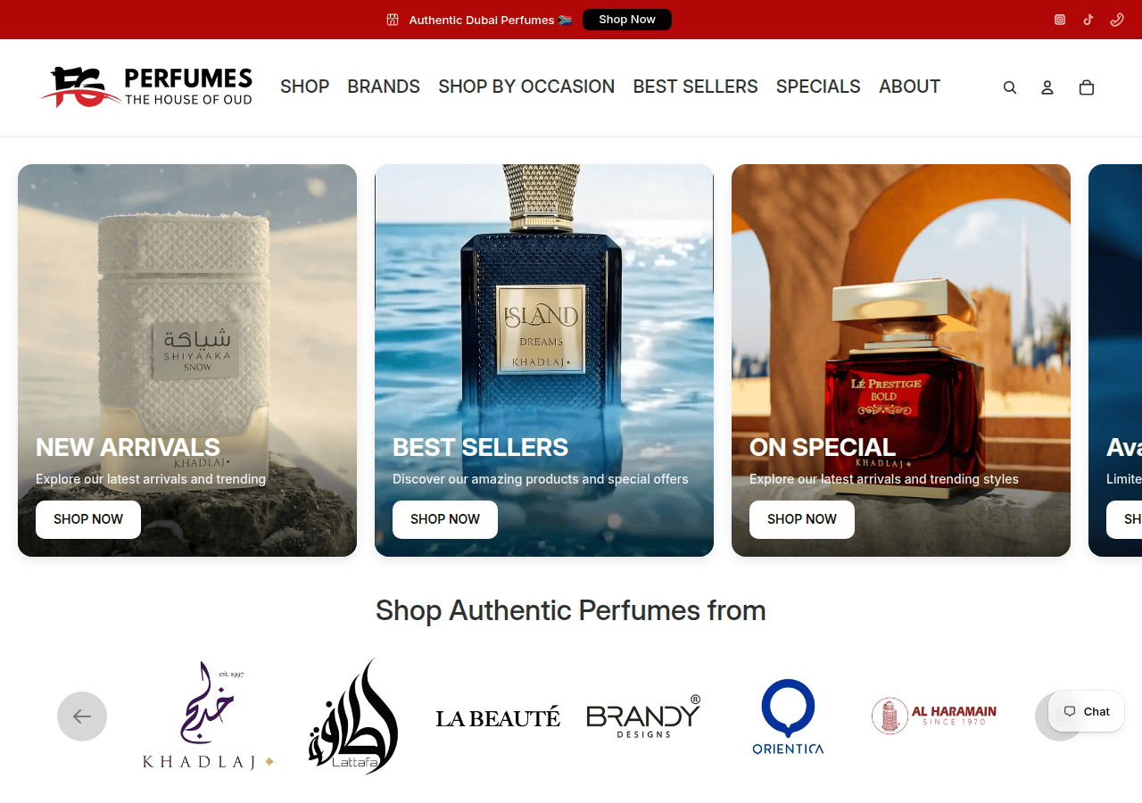 Screenshot of fgperfumes.co.za