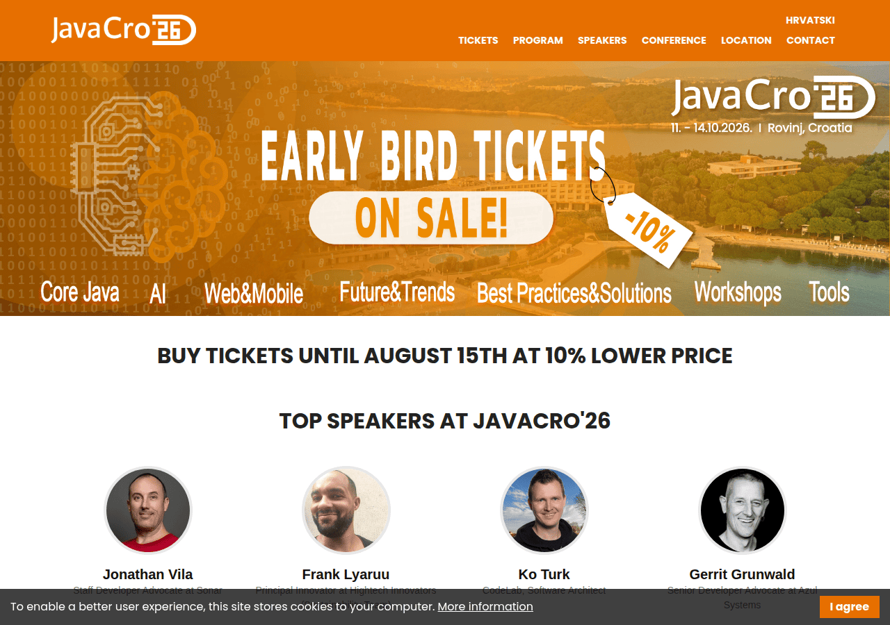 Screenshot of javacro.hr