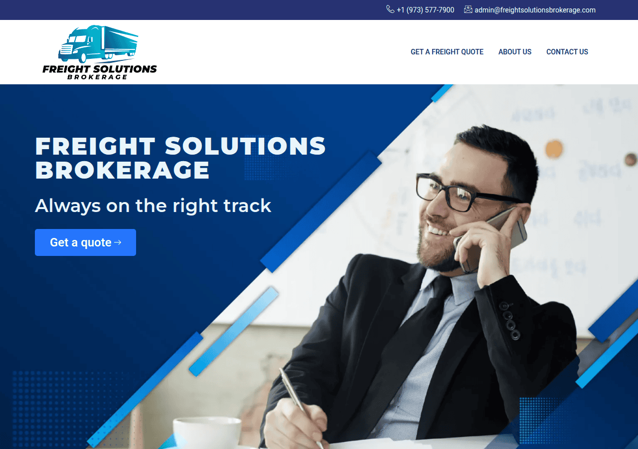 Screenshot of freightsolutionsbrokerage.com