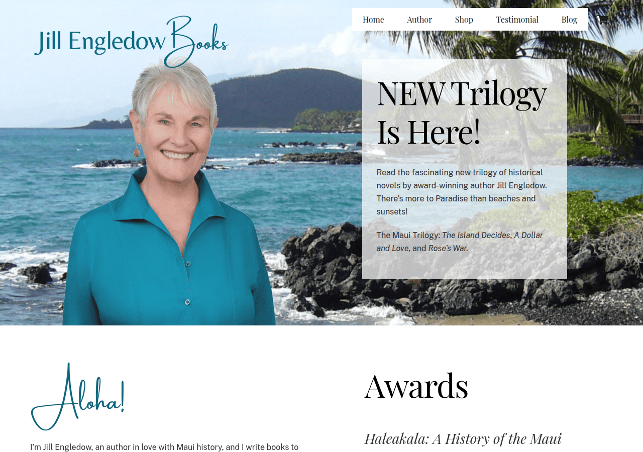 Screenshot of jillengledow.com