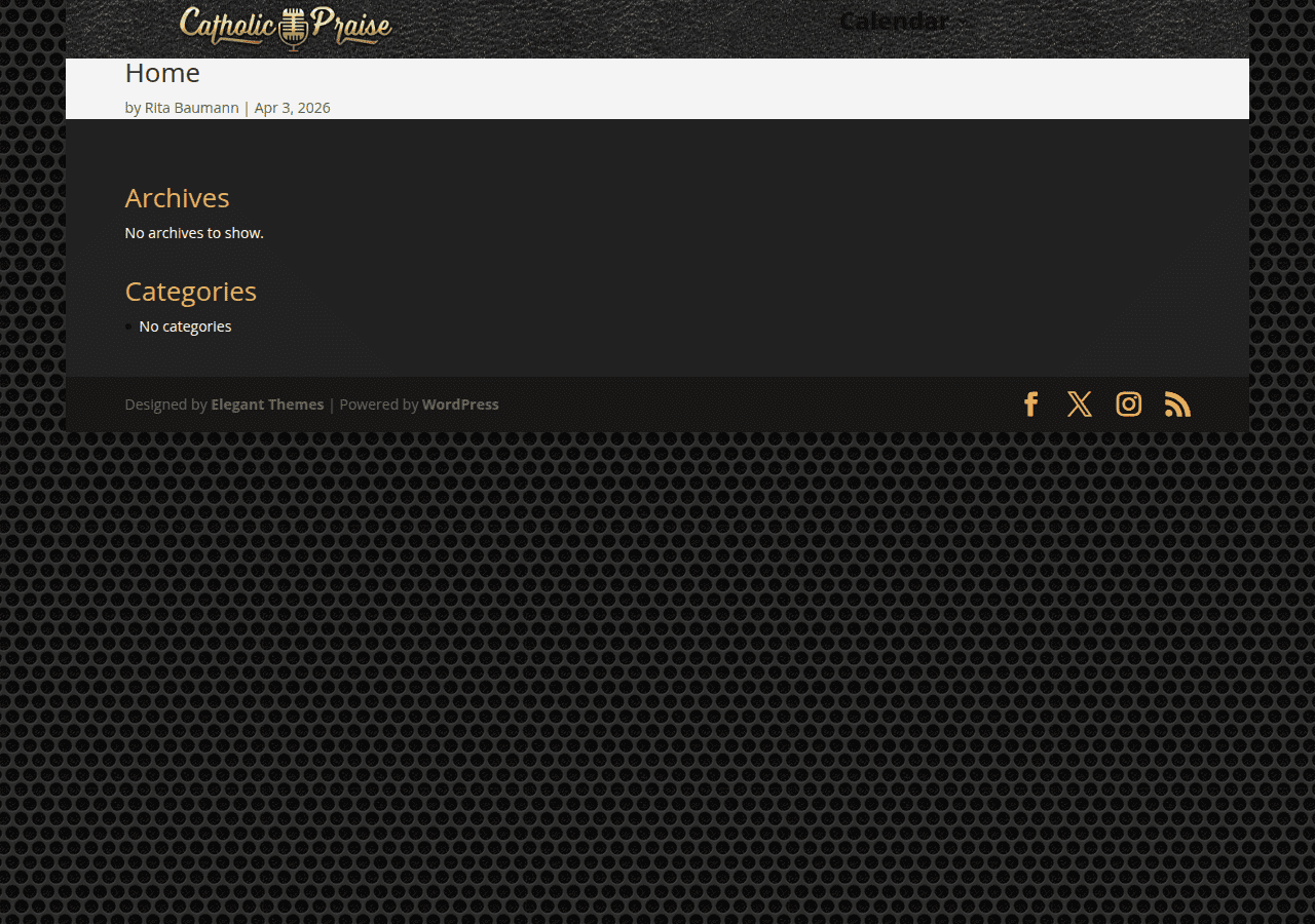 Screenshot of catholicpraise.org