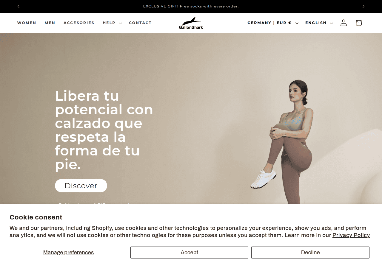Screenshot of gallonshark.com