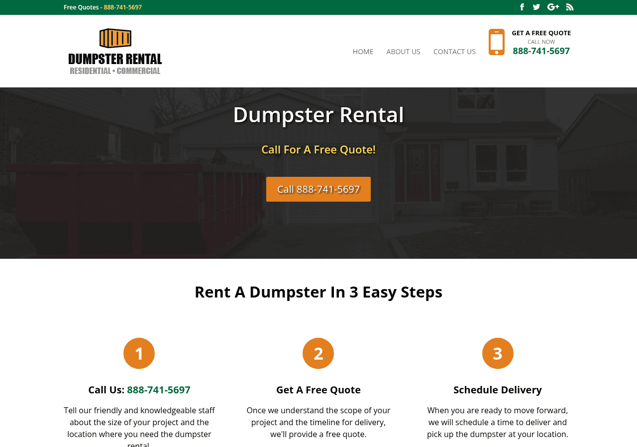 Screenshot of expertdumpsterrental.com