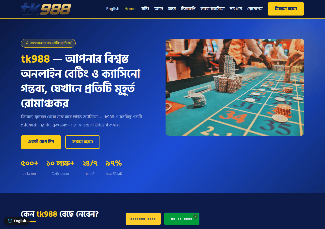 Screenshot of tk988.app