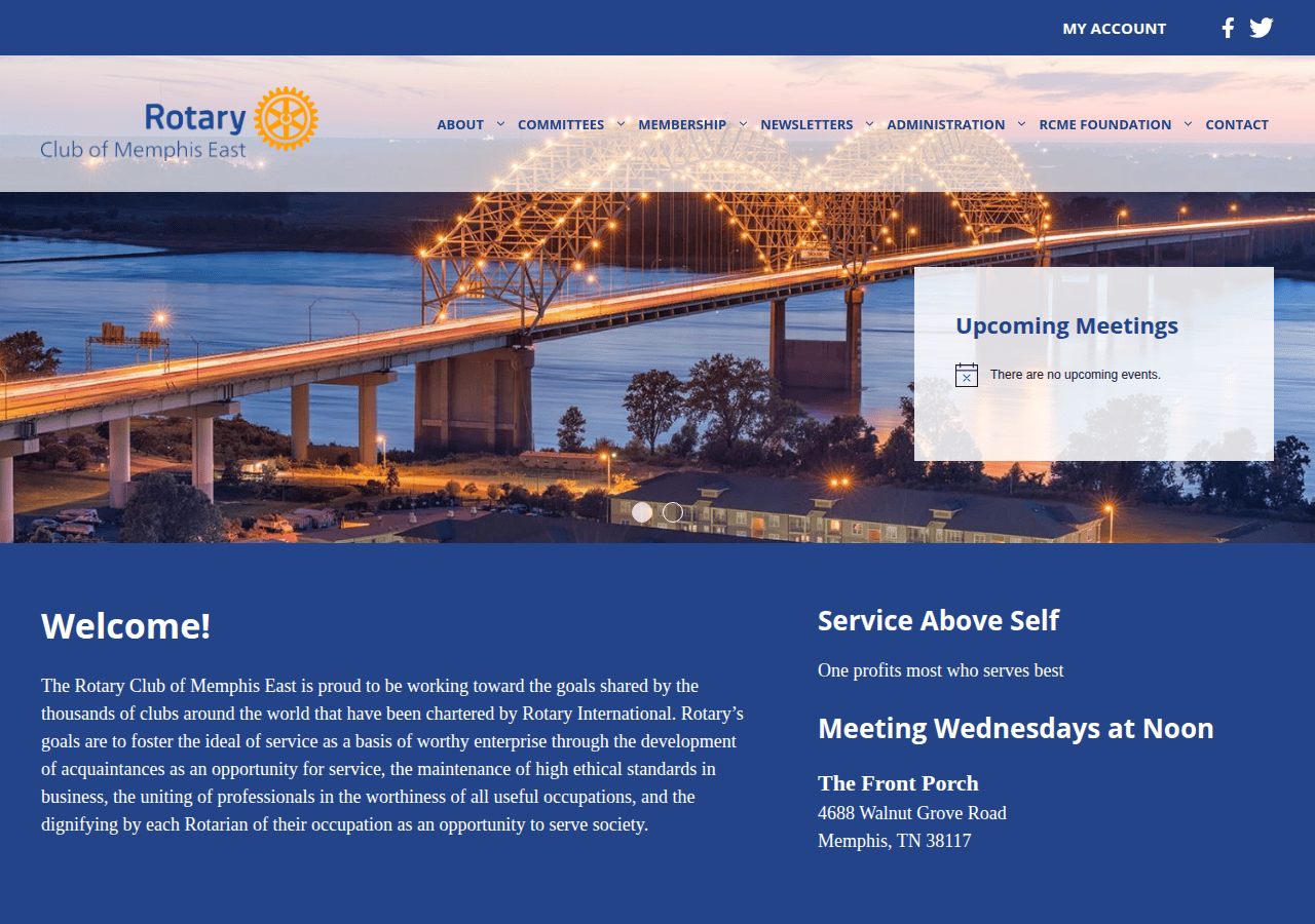 Screenshot of eastmemphisrotary.org